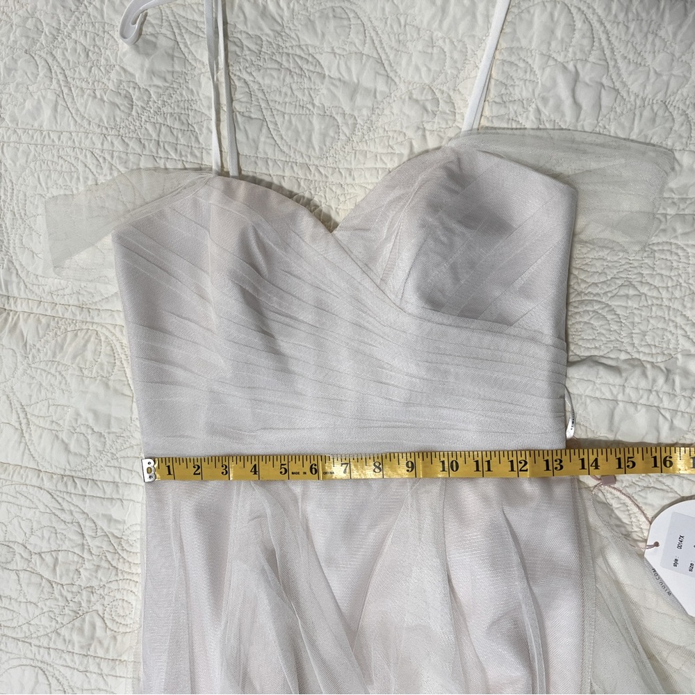 A-line Off-Shoulder Wtoo by Watters Moore Dress Gown Ivory Blush Size S 2/4 - Picture 4 of 15